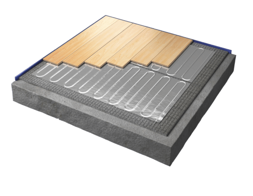 Plancher chauffant sous parquet flottant