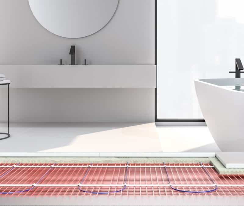 Plancher chauffant électrique sous carrelage