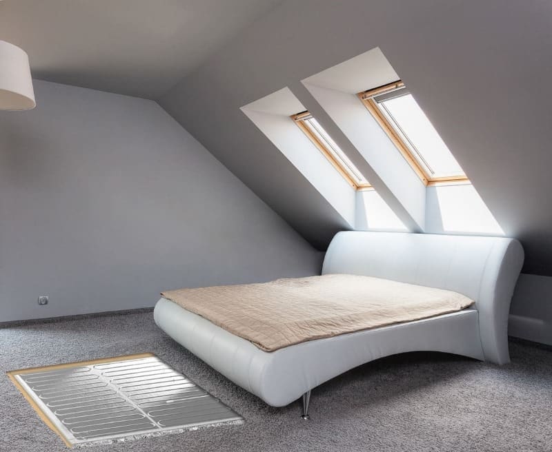 Plancher chauffant électrique sous parquet