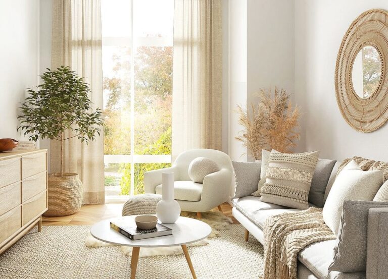 salon moderne avec chauffage au sol